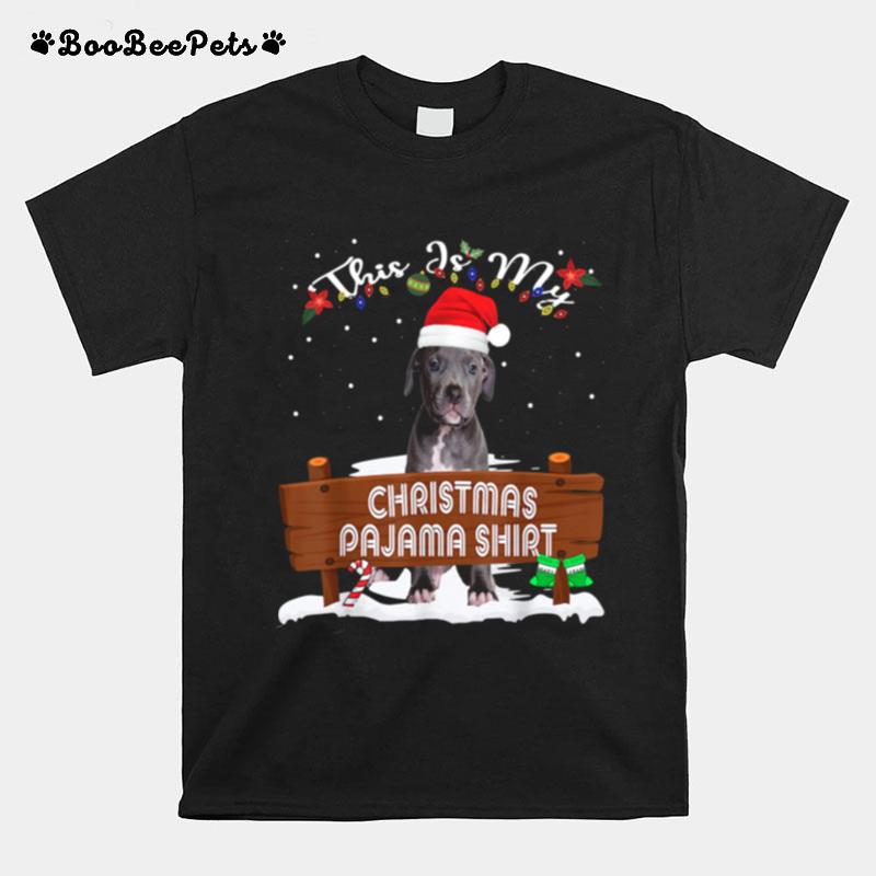 Pitbull Santa This Is My Christmas Pajama Christmas T-Shirt