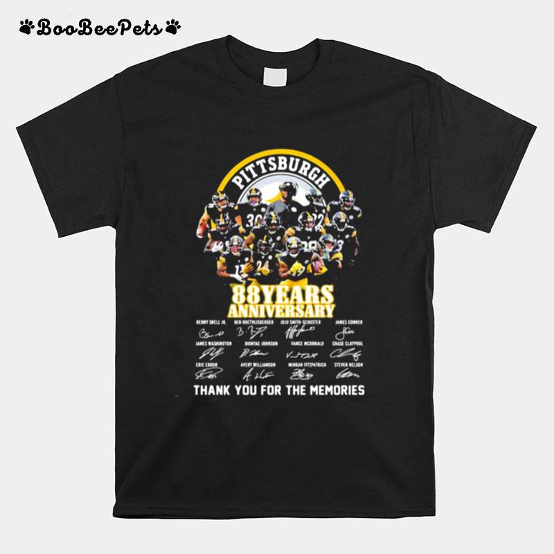 Pittburgh 88 Years Anniversary Thank You For The Memories Signature T-Shirt