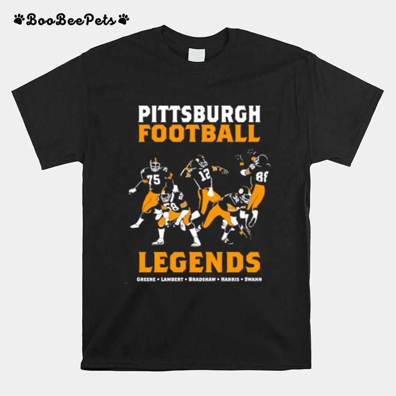 Pittsburgh Football Legends Greene Lambert Bradshaw Harris Swann T-Shirt