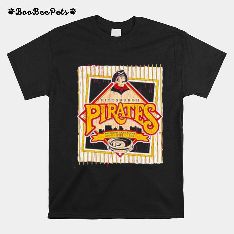Pittsburgh Pirates Division Champions 1990 1991 1992 T-Shirt