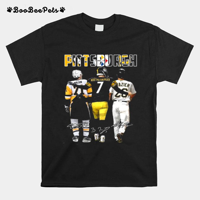 Pittsburgh Sport Malkin Roethlisberger Raizer Signatures T-Shirt