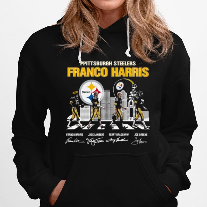 Pittsburgh Steelers Abbey Road Franco Harris Jack Lambert Terry Bradshaw And Joe Greene Hoodie