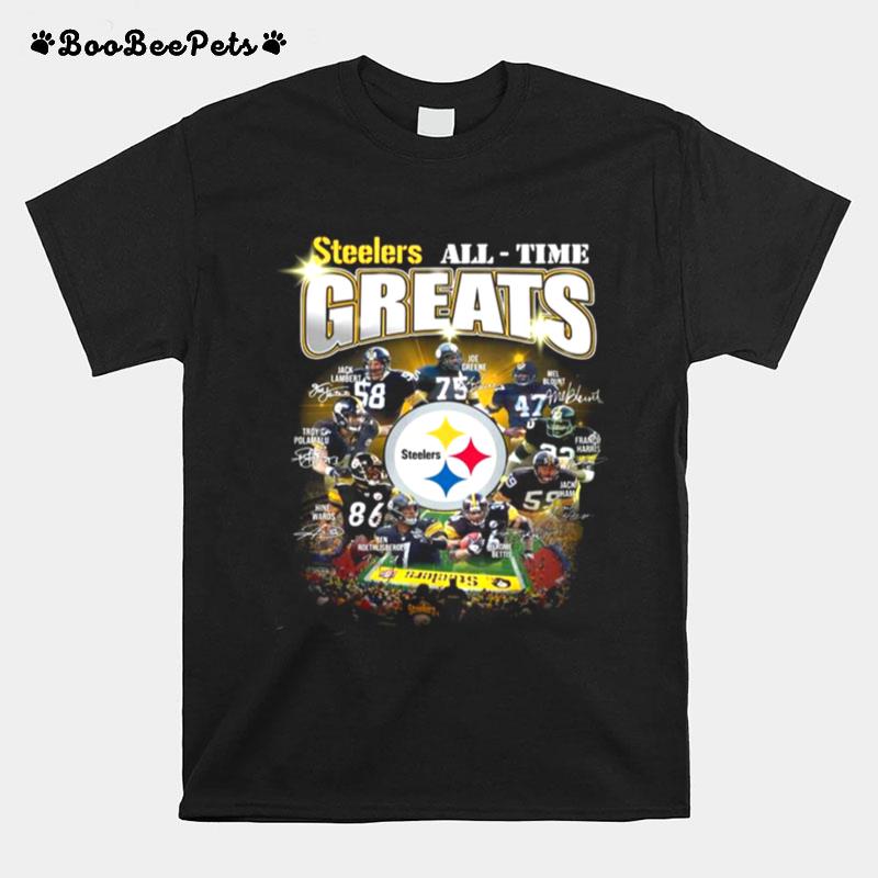 Pittsburgh Steelers All Time Greats Signatures T-Shirt