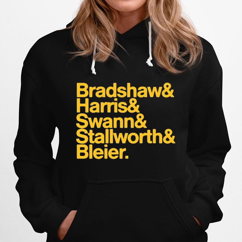 Pittsburgh Steelers Bradshaw Harris Swann Stallworth Bleier Hoodie