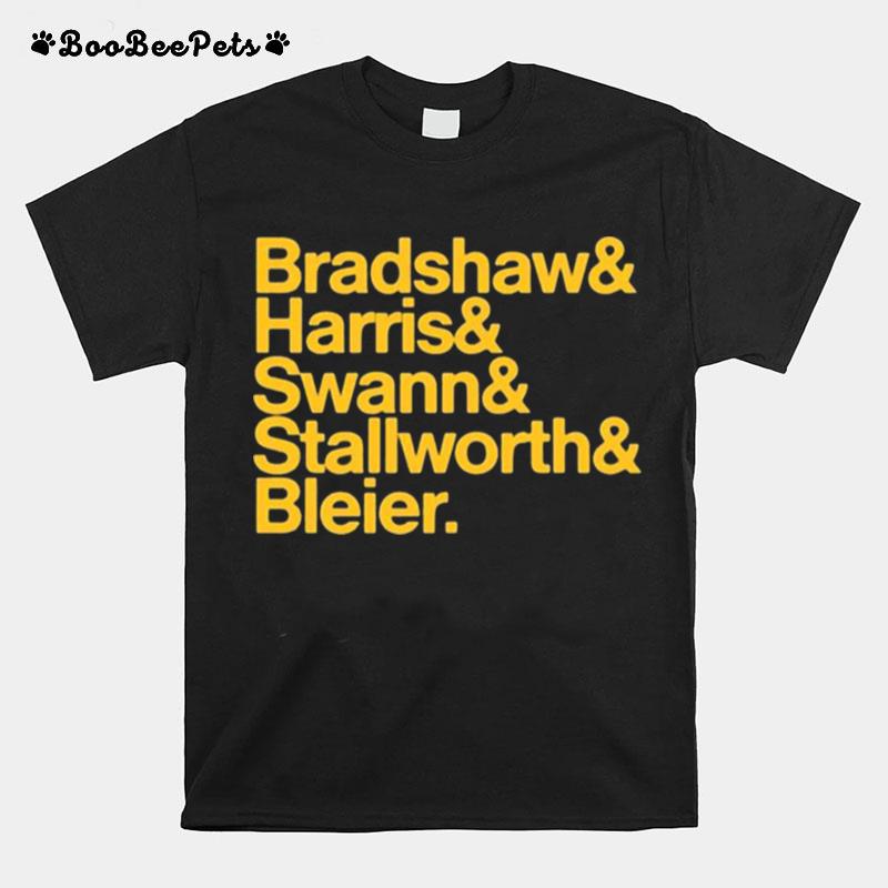 Pittsburgh Steelers Bradshaw Harris Swann Stallworth Bleier T-Shirt