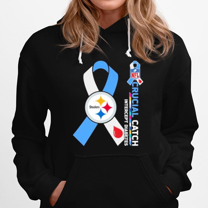 Pittsburgh Steelers Crucial Catch Intercept Diabetes 2023 Hoodie