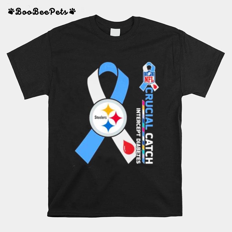 Pittsburgh Steelers Crucial Catch Intercept Diabetes 2023 T-Shirt