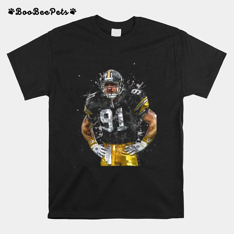 Pittsburgh Steelers Football Player 91 Nfl Playoffs T-Shirt