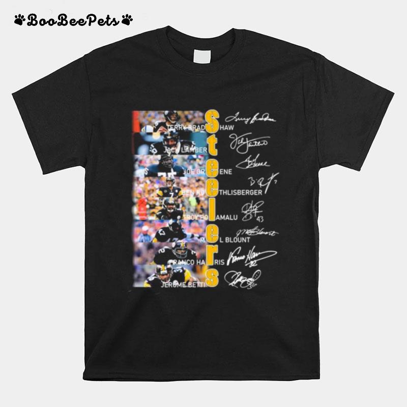 Pittsburgh Steelers Football Team Players Signatures T-Shirt