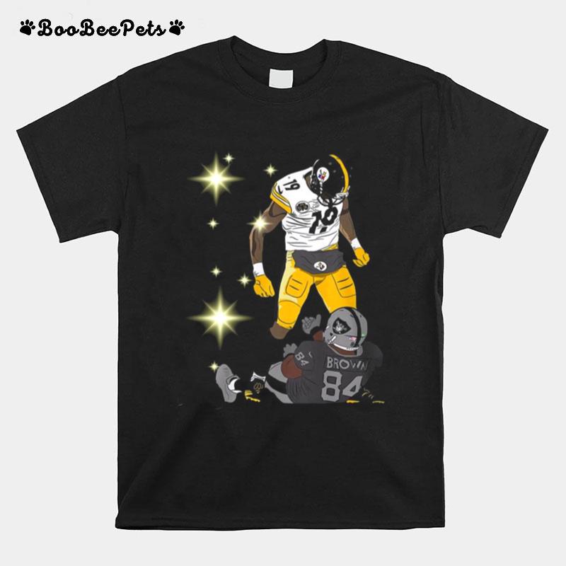 Pittsburgh Steelers Juju Smith And Oakland Raiders Antonio Brown T-Shirt