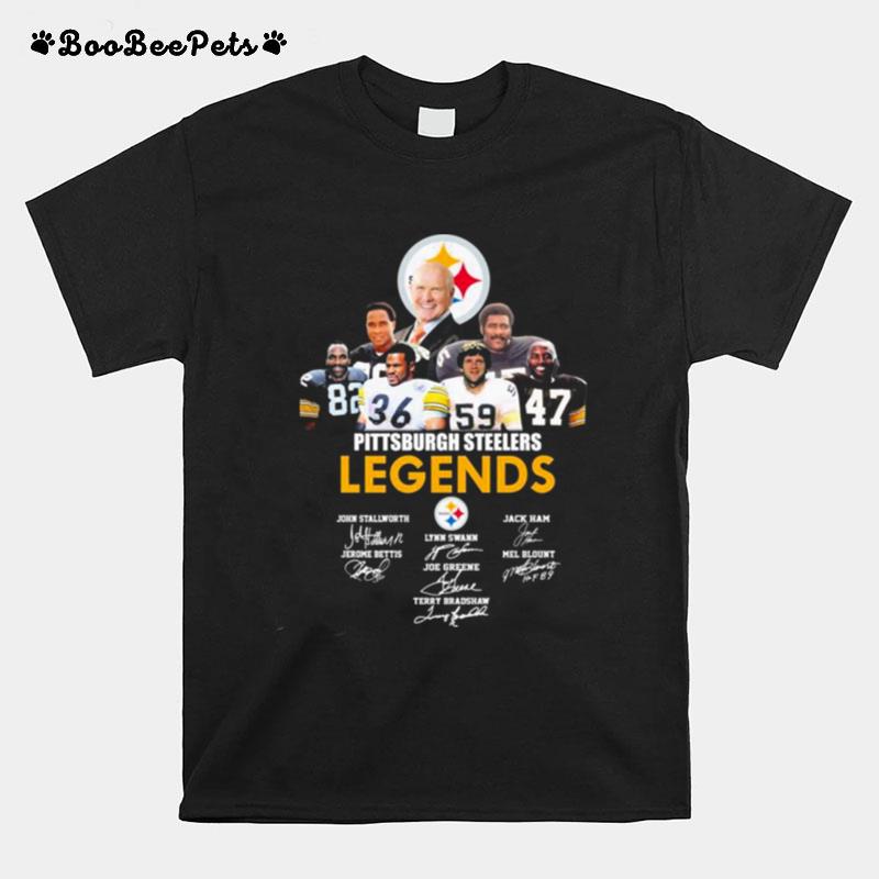 Pittsburgh Steelers Legends Team Signatures T-Shirt