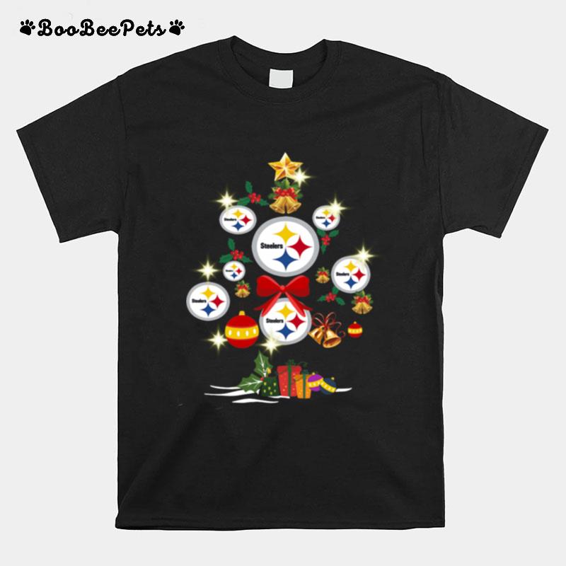 Pittsburgh Steelers Merry Christmas Tree Gift T-Shirt