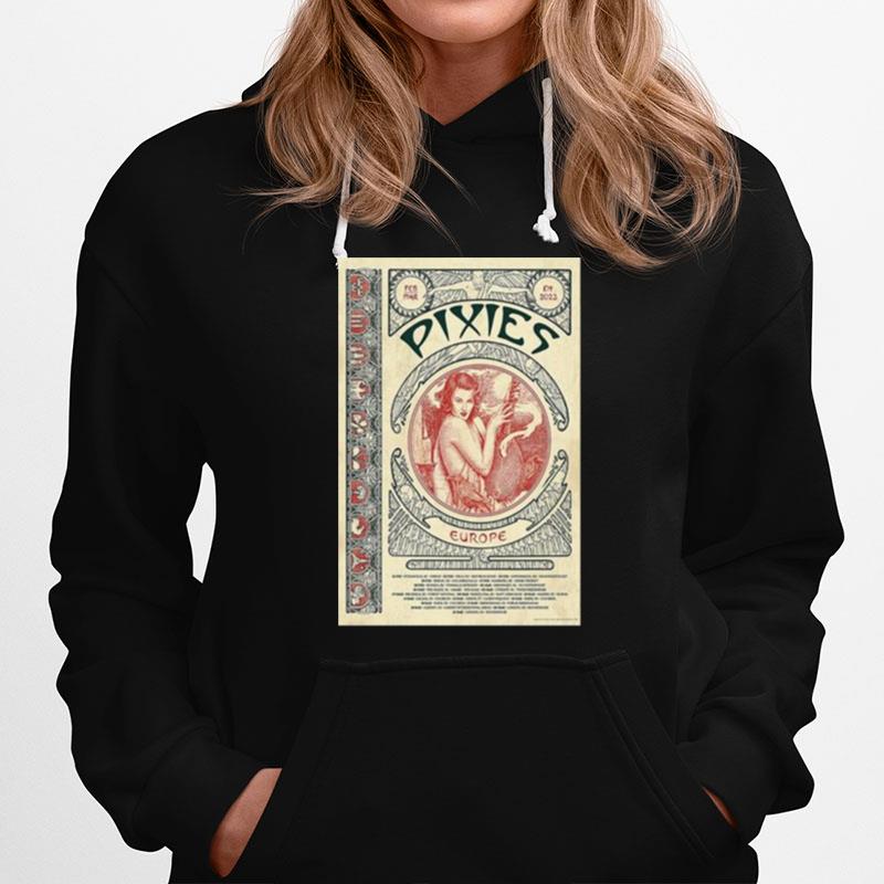 Pixies Europe Tour Feb March 2023 Limited Poster Hoodie