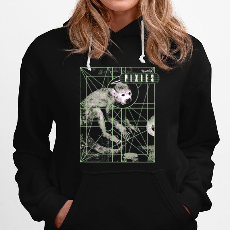 Pixies Monkey Grid Charcoal Hoodie