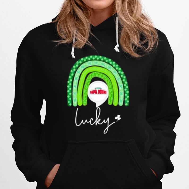 Pizza Papa Johns Lucky Rainbow St Patrick Day Hoodie