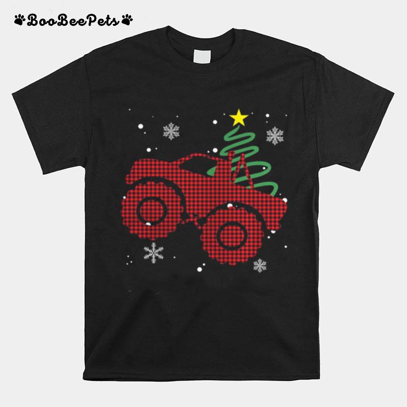 Plaid Monster Truck Christmas T-Shirt