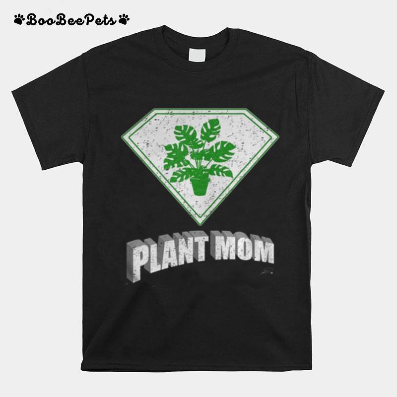 Plant Mom Super Hero Halloween Costume Monstera Deliciosa T-Shirt