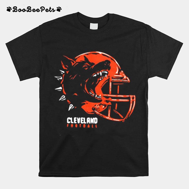Play Vicious Cleveland Football Helmet Hooded T-Shirt