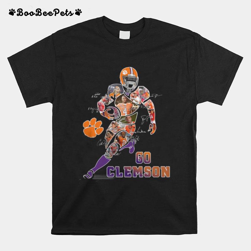 Players Go Clemson Tigers Football Signatures T-Shirt