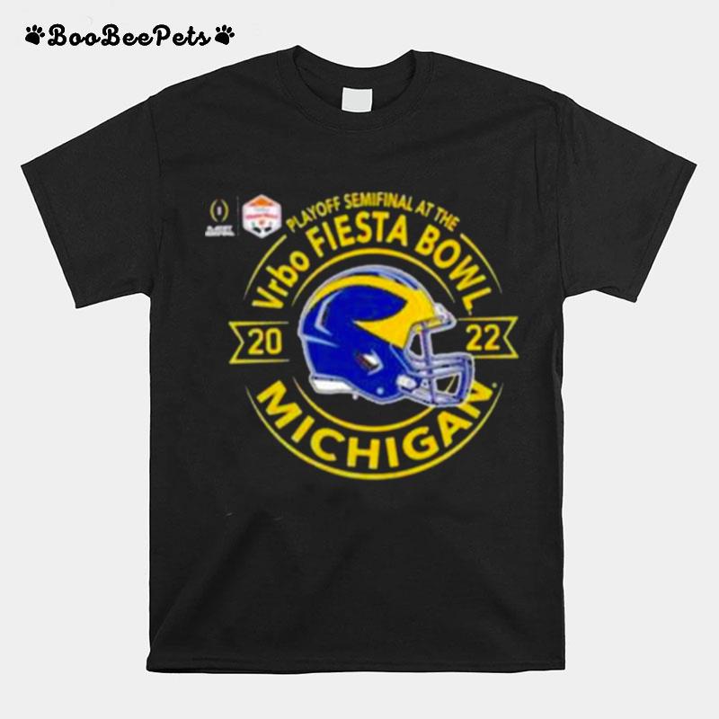 Playoff Semifinal At The Vrbo Fiesta Bowl 2022 Michigan Wolverines Helmet T-Shirt