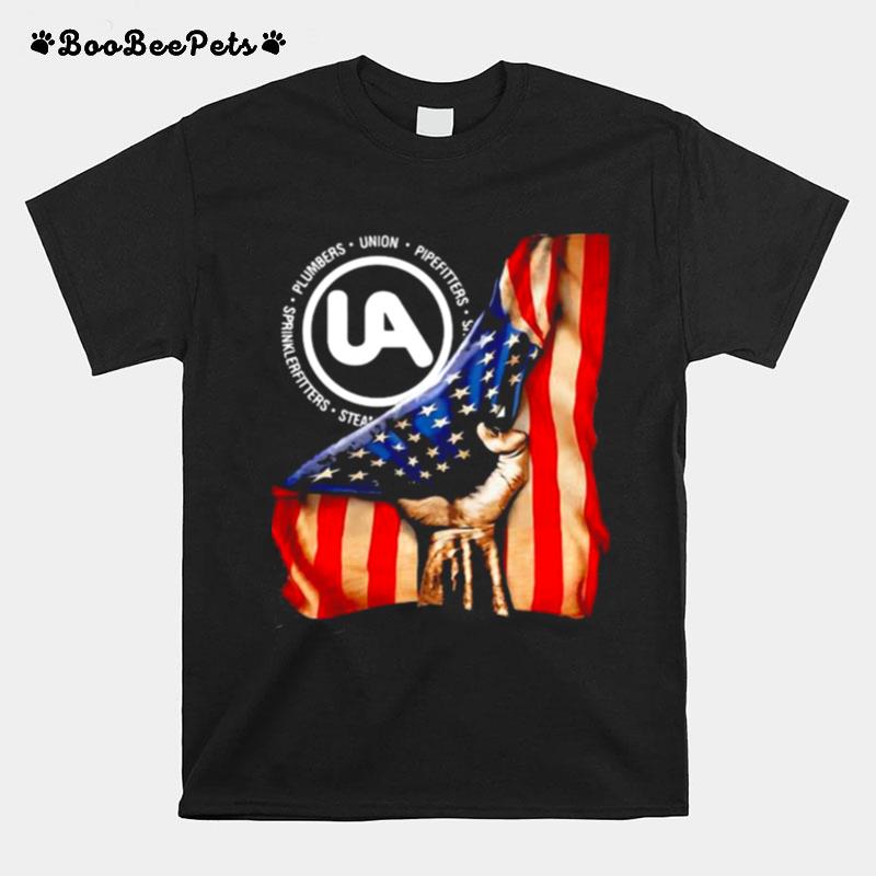 Plumbers Union Pipefitters American Flag T-Shirt
