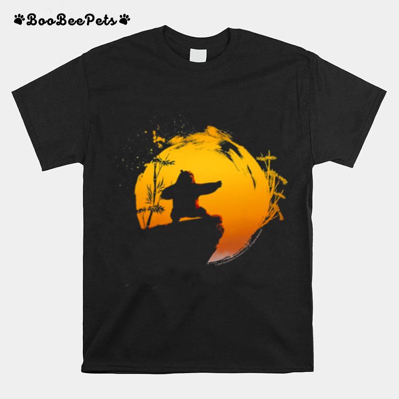 Po Tai Chi Sunset Silhouette Kung Fu Panda T-Shirt