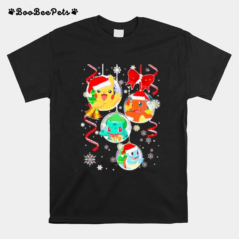 Pokemon In Bubbles Christmas T-Shirt