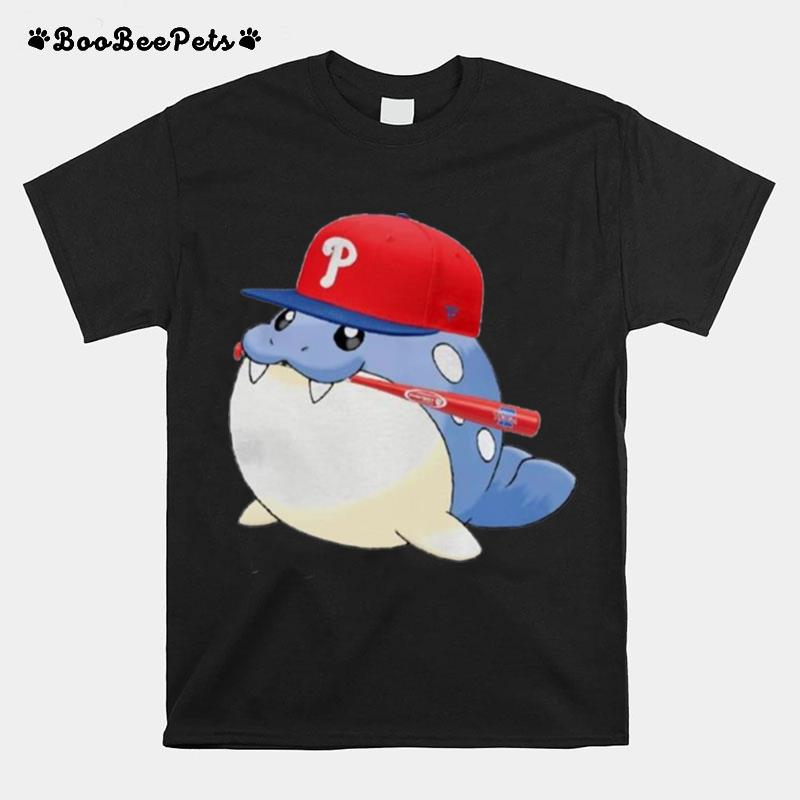 Pokemon Spheal Philadelphia Phillies Baseball T-Shirt