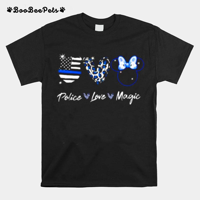 Police Love Magic American Mickey T-Shirt