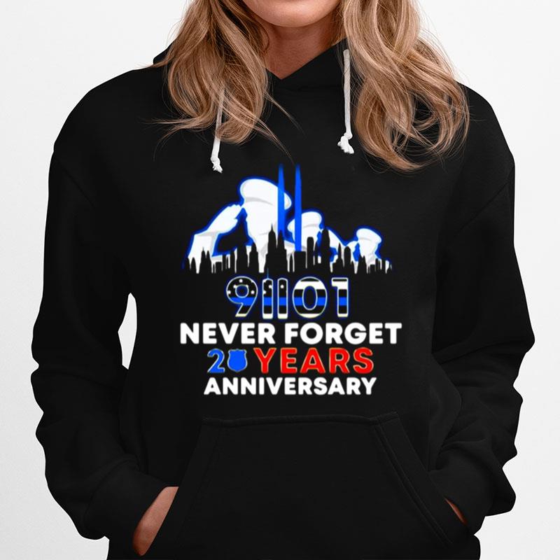 Police Never Forget 9 11 20Th Anniversary Hoodie