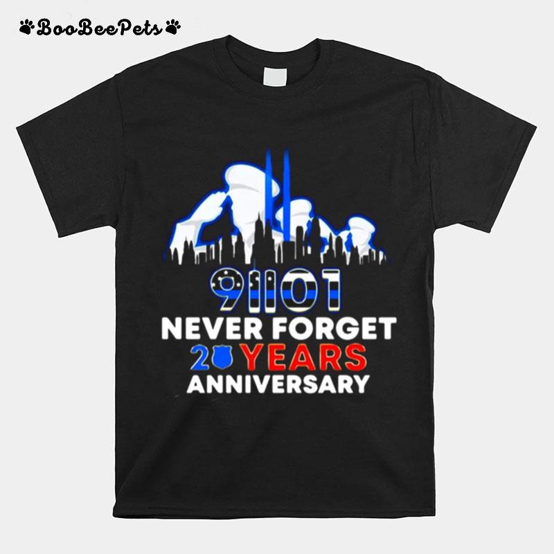 Police Never Forget 9 11 20Th Anniversary T-Shirt