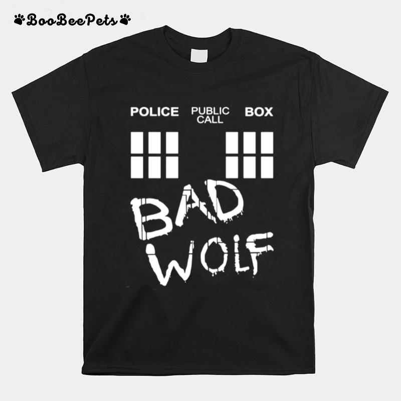 Police Public Call Box Bad Wolf T-Shirt