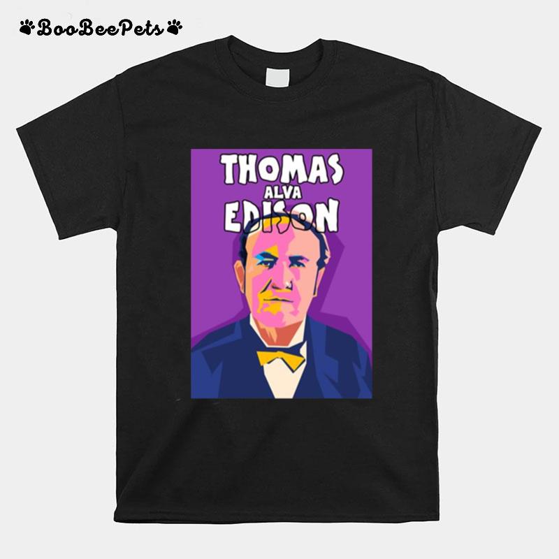 Pop Art Style Thomas Alva Edison T-Shirt