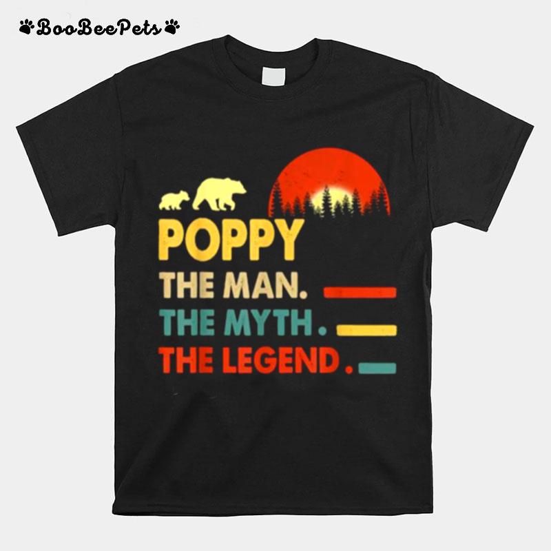 Poppy Man Myth Legend Bear Sunset Vintage T-Shirt