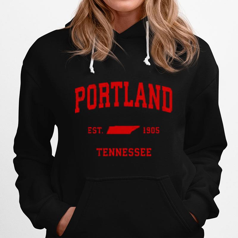 Portland Tennessee Tn Est 1905 Vintage Sports Hoodie