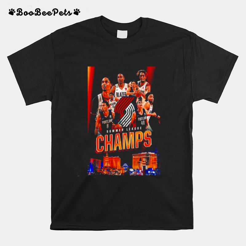 Portland Trail Blazers Champions 2022 Nba 2K23 Summer League Champs T-Shirt