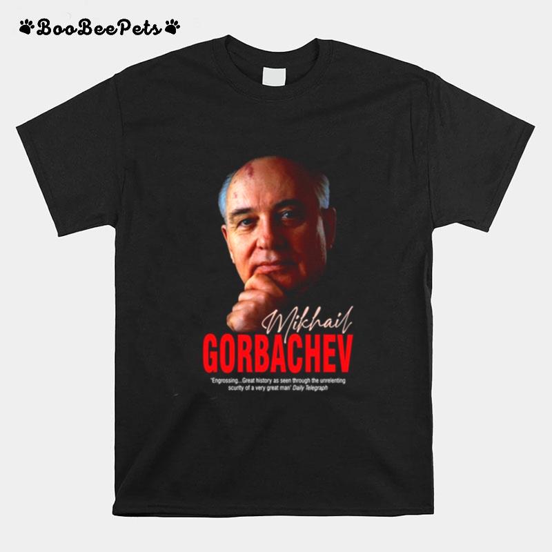 Portrait Art Curiosity Killed The Cat Mikhail Gorbachev T-Shirt