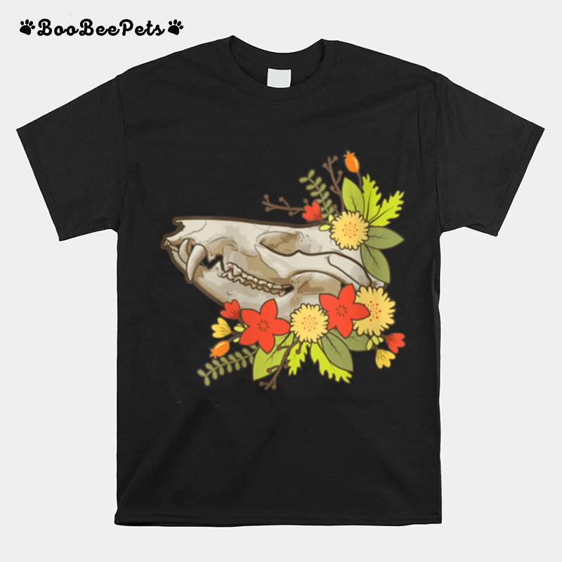 Possum Skull Flower Hippy Opposum Street Cat T-Shirt