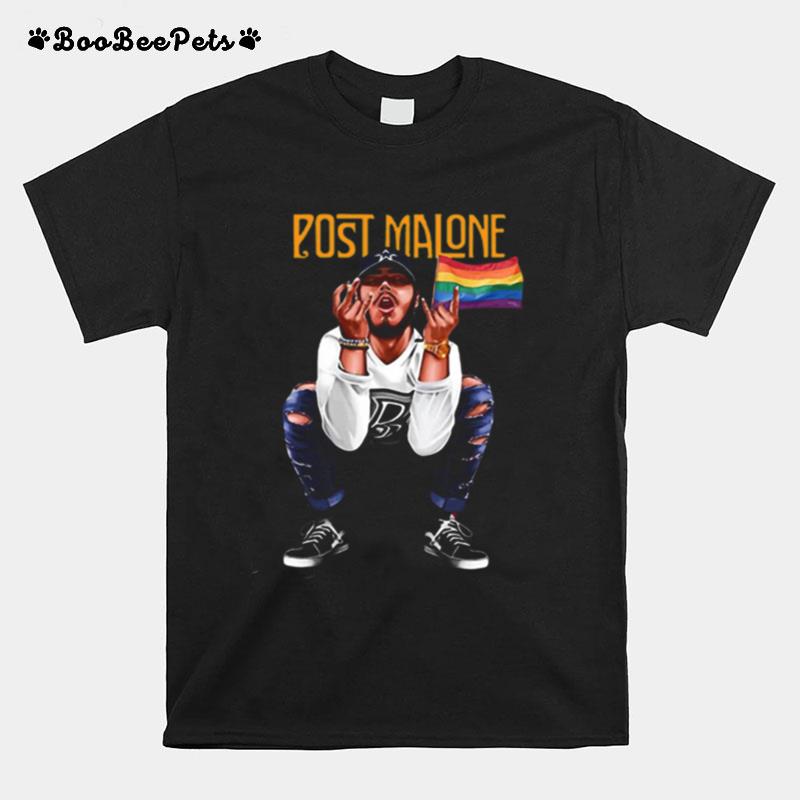 Post Malone Lgbt American Flag T-Shirt