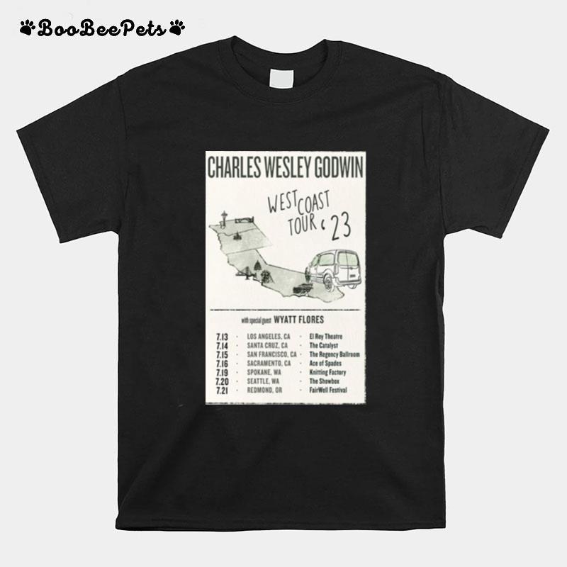 Poster Charles Wesley Godwin 2023 West Coast Tour T-Shirt