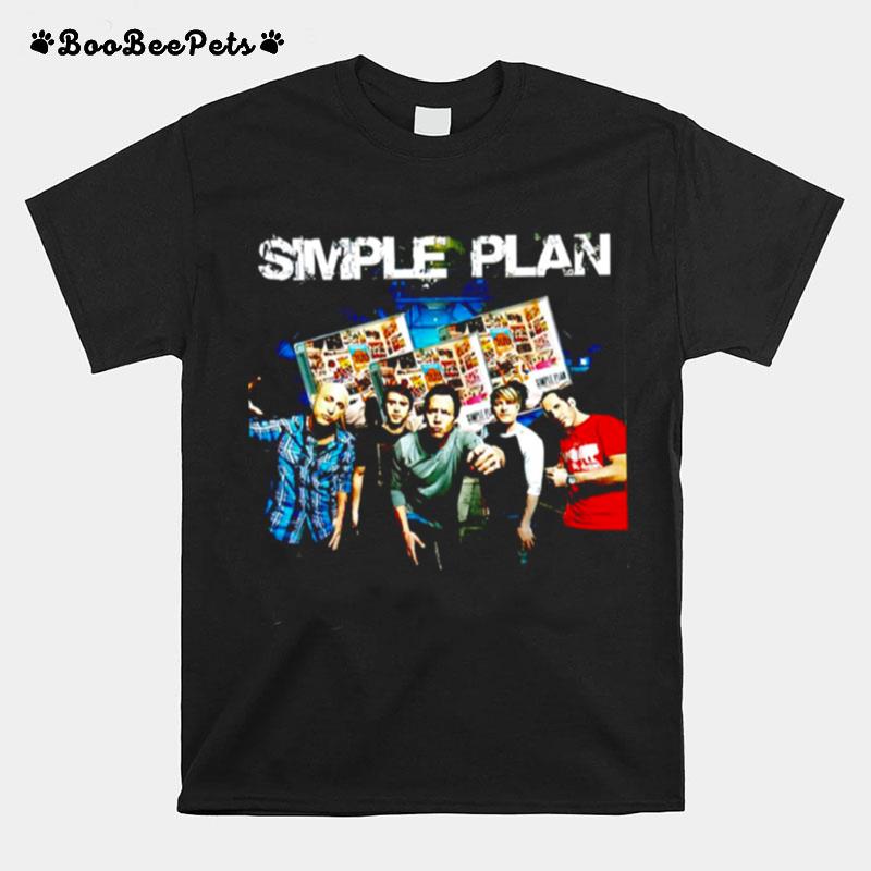 Potrait Retro Wave Simple Plan T-Shirt