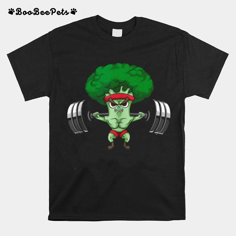 Powerlifting Broccoli Keto Cute Lifter Vegans T-Shirt