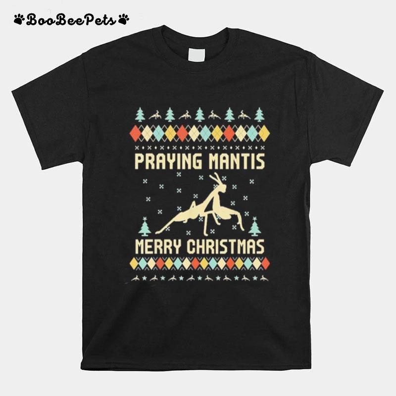 Praying Mantis Ugly Christmas T-Shirt