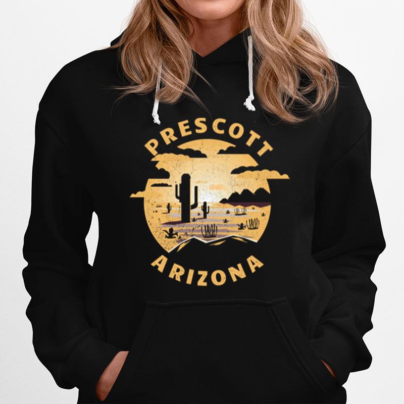 Prescott Arizona Desert Illustration Vintage Souvenir Hoodie