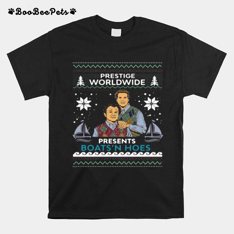 Prestige Worldwide Presents Boats N Hoes Ugly Christmas T-Shirt