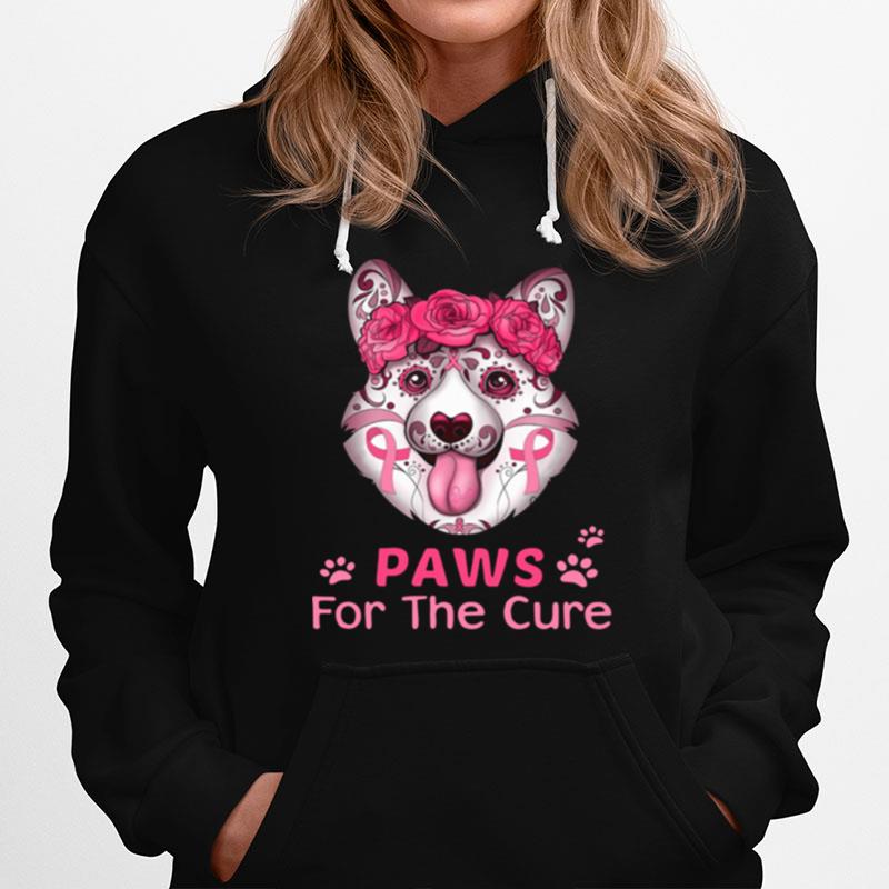 Pretty Corgi Sugar Paws For The Cure Hoodie