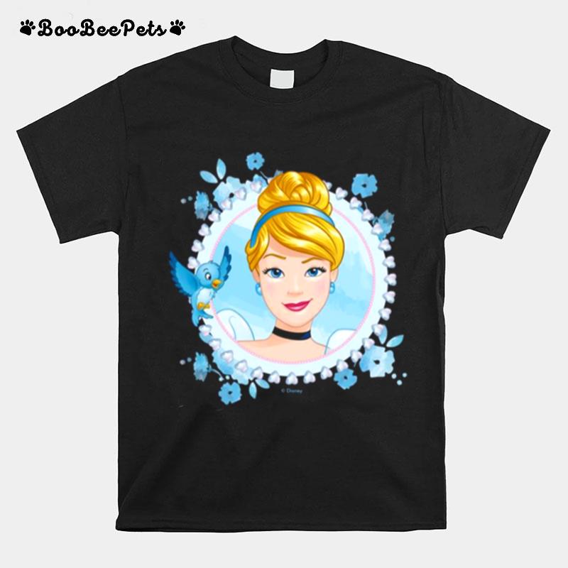 Princess And Blue Bird Cinderella T-Shirt