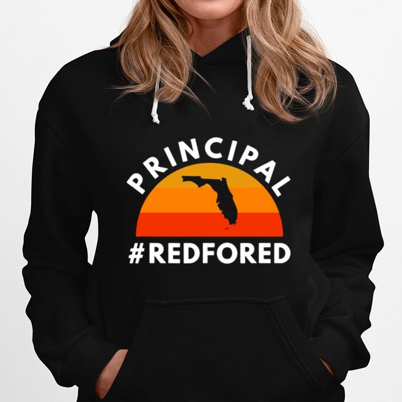 Principal Red For Ed Florida Public Education Supp Vintage Hoodie