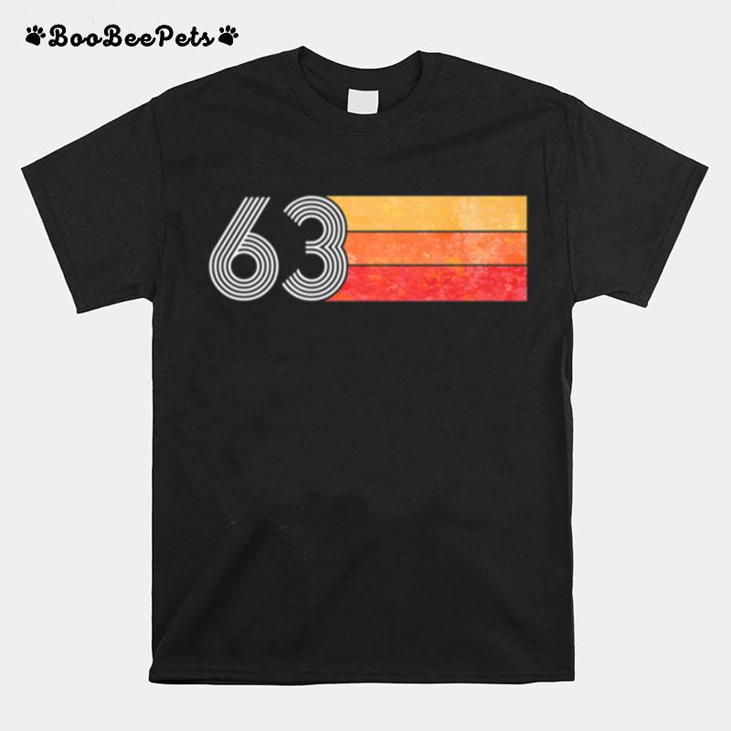 Prisma Retro Born In 1963 Tricolor Banner 56Th Birthday T-Shirt