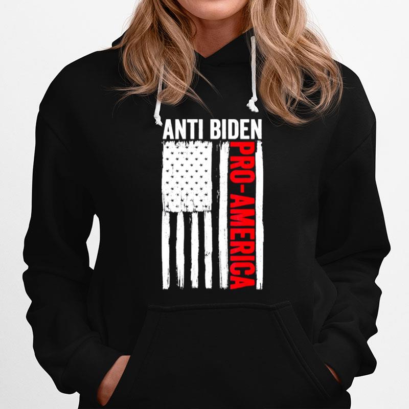 Pro Trump 2024 Election Anti Biden Flag Usa American Hoodie